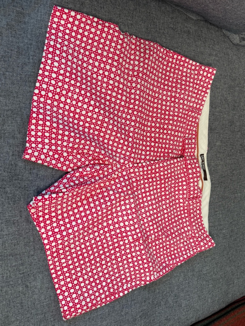 Mr Turk Men’s Shorts Size 36 Red White Pattern Resort Summer